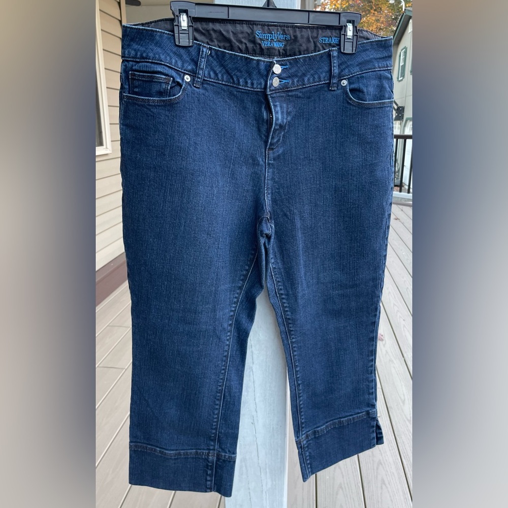 Simply Vera straight capris- blue Jean, size 16